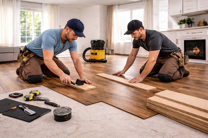 Our team working on Flooring Service projects in North Kingstown, RI