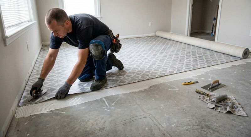 Sheet Linoleum Installation in Westerly, RI