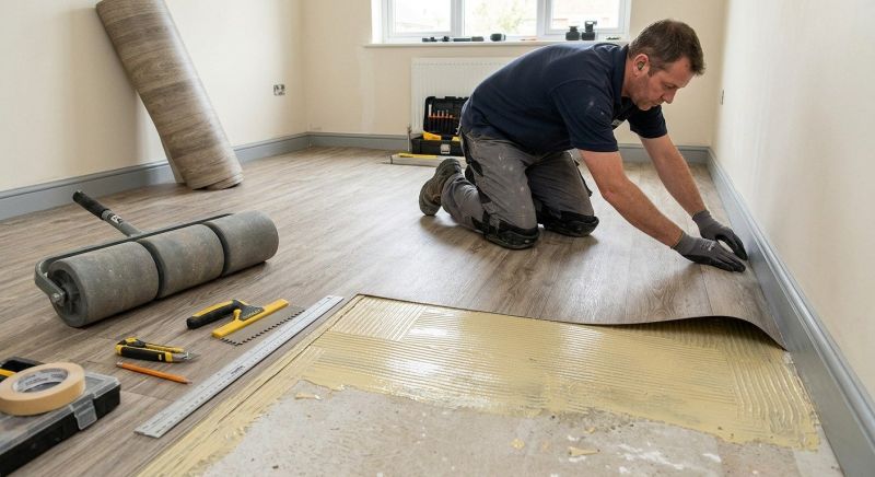 Sheet Linoleum Installation in Westport, MA
