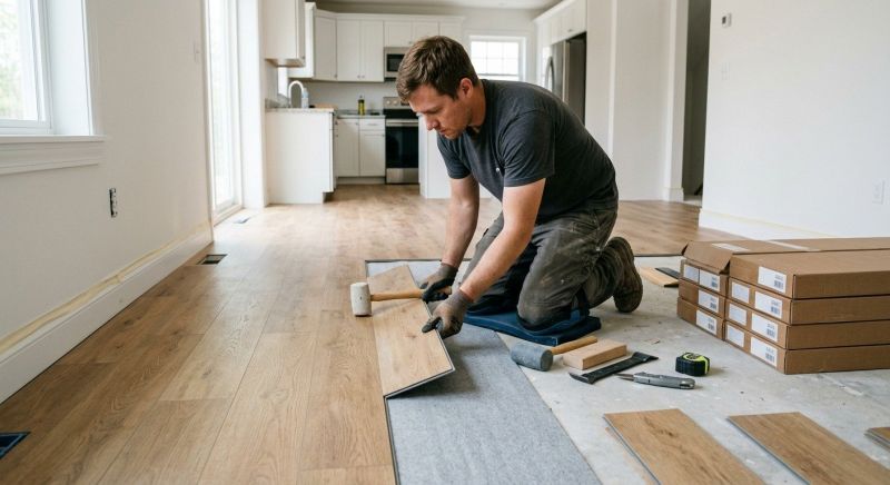 Vinyl Plank Floor Installation in North Kingstown, RI